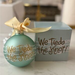 Elegant Gold and Green Holiday Ornament